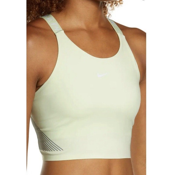 Nike Pro Women's Dri-FIT‎ Shelf-Bra Cropped Tank Top Size Medium Lime Ice - Picture 1 of 5